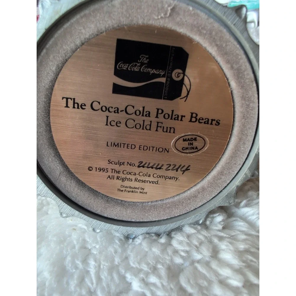 Vntg Franklin Mint Coca-Cola Polar Bears 
